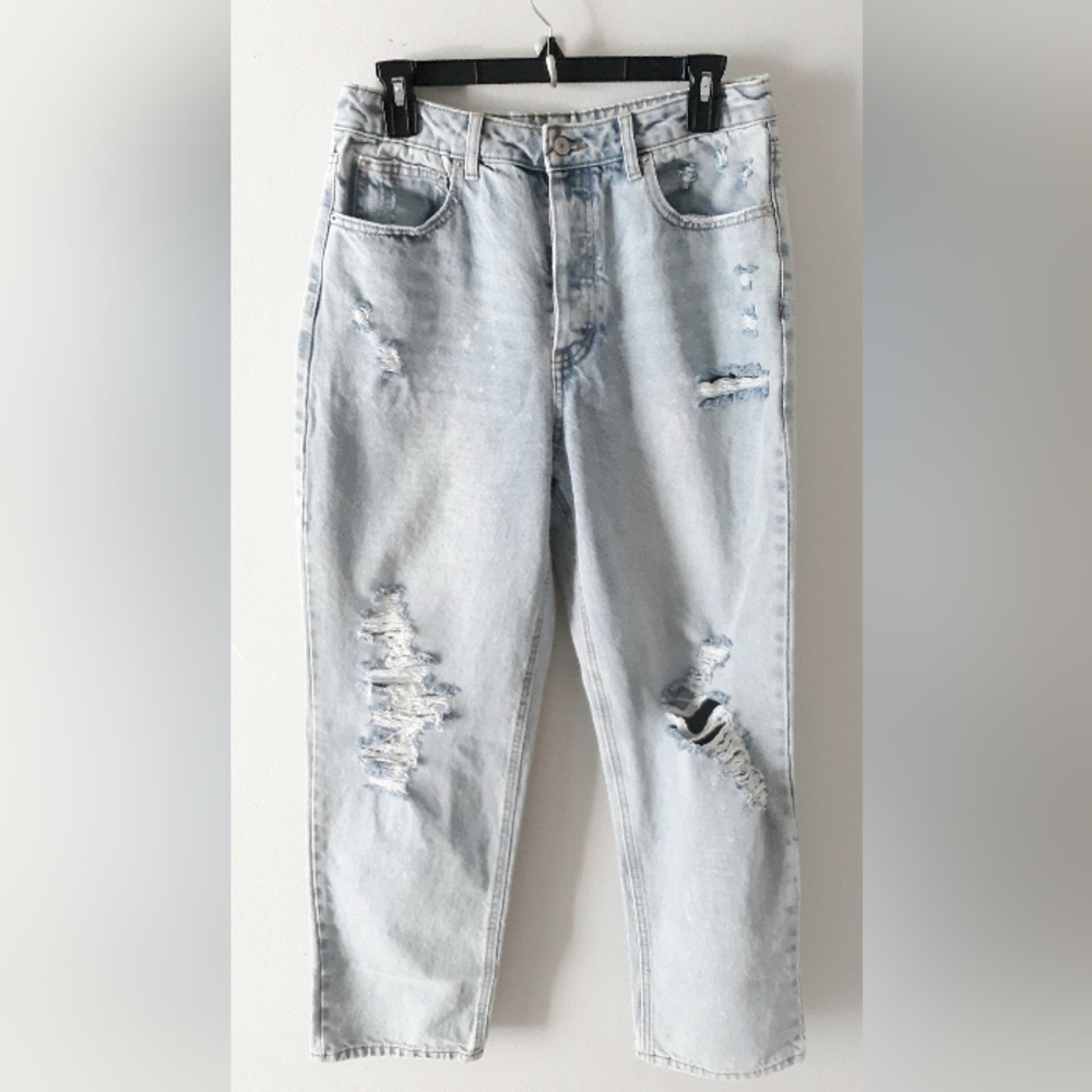 Nobo Distressed Straight Leg Jeans 11